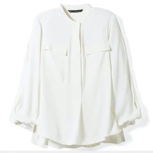 WHBM Long-Sleeve Soft Shirt, size XXS